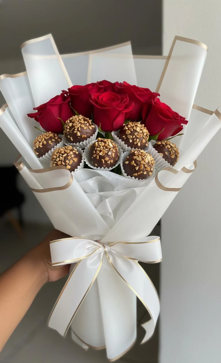 Capricho de trufas y rosas's foto | Floristería Astra Bloom |  BizneCubano